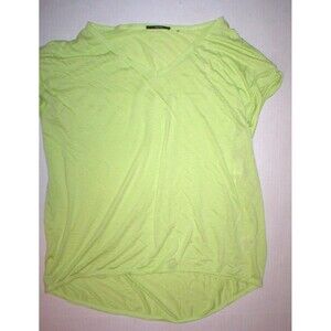 New Womens NWT $78 Tahari Clara Top Lime Sorbet Green Small S Short Sleeve Soft